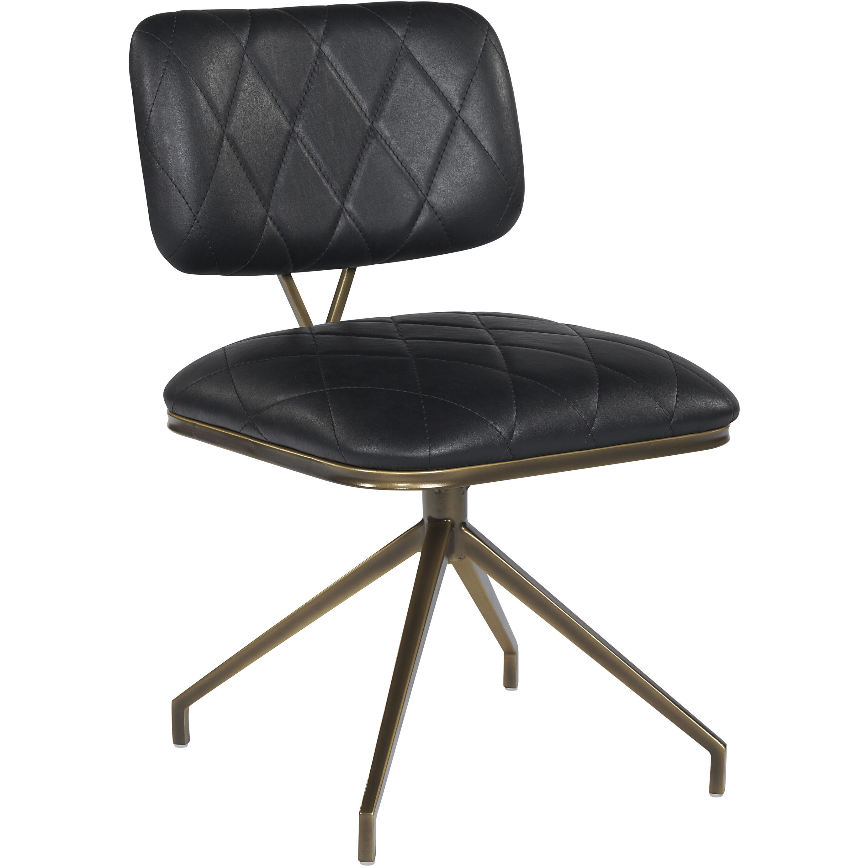 Virtu Bravo Black Swivel Dining Chair, Set Of 2